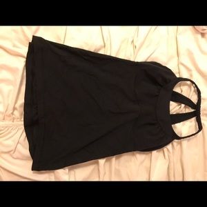 Lululemon black tank top.